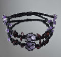 Amethyst- und Granat-Makramee-Armband – Ansicht 1