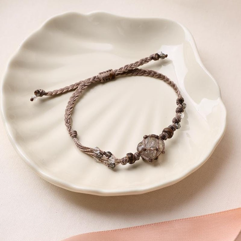 Rauchquarz-Makramee-Armband – Ansicht 1