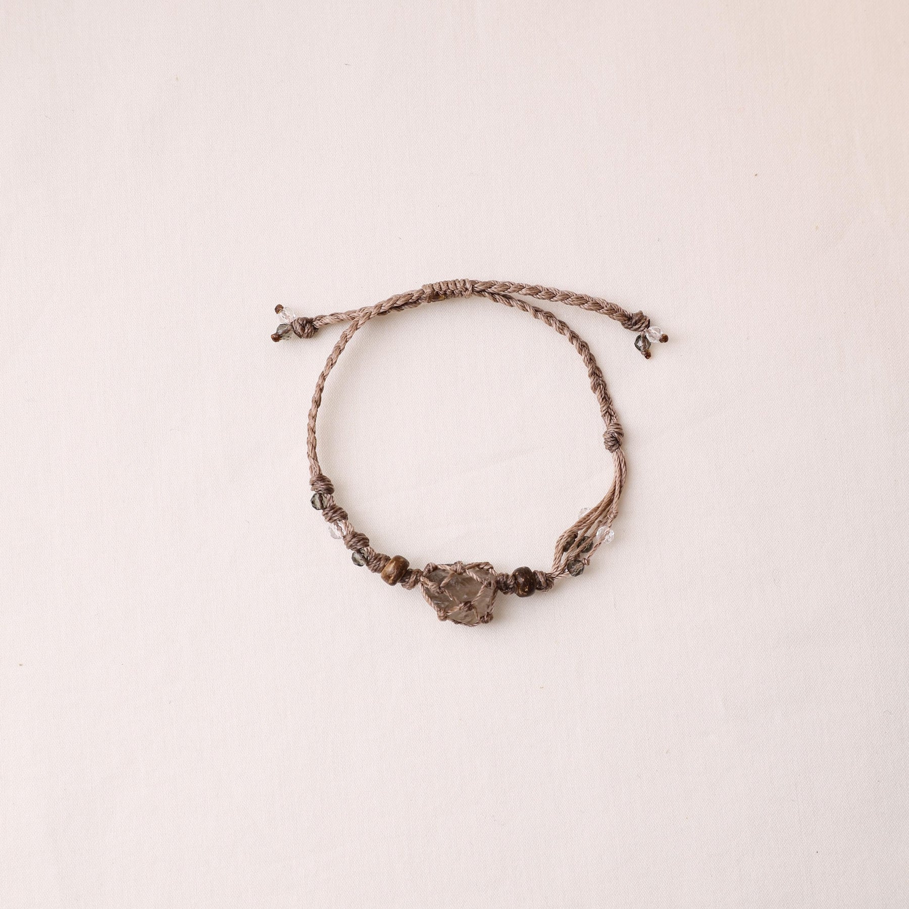 Rauchquarz-Makramee-Armband – Ansicht 4