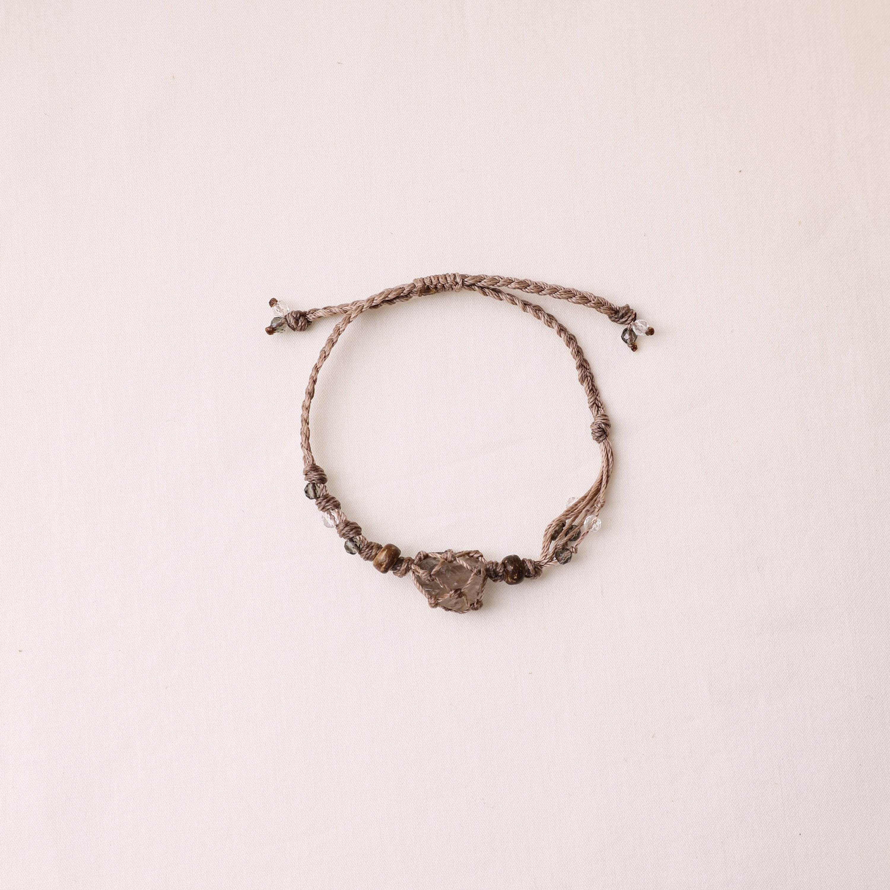 Rauchquarz-Makramee-Armband – Ansicht 4